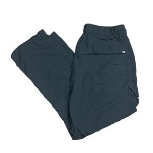 The North Face Pants Mens Large Cargo Convertible Shorts Dark Gray Hiking Belted